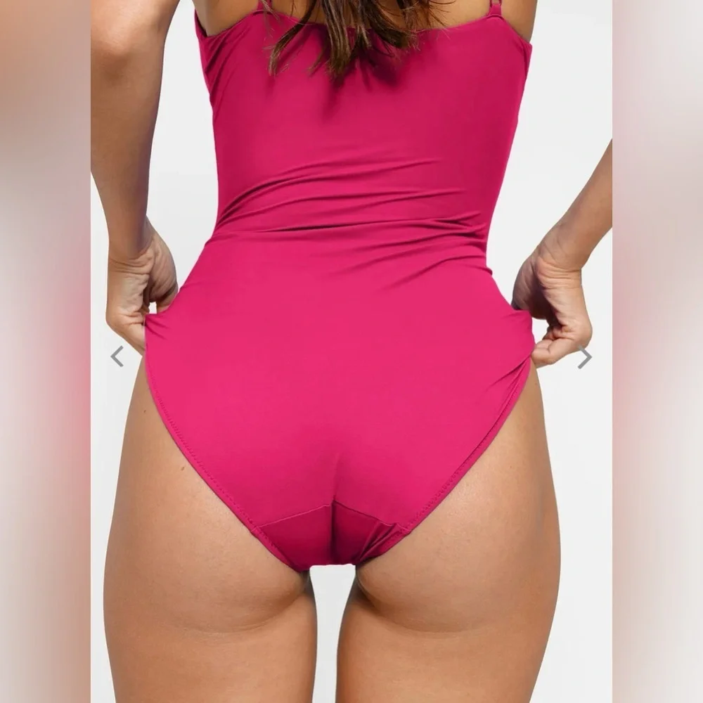 Popilush Shapewear Plunging V Slimming One-Piece Swimsuit Xlarge